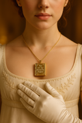 Collier médaillon doré en acier inoxydable - “You Are My Favourite Chapter”