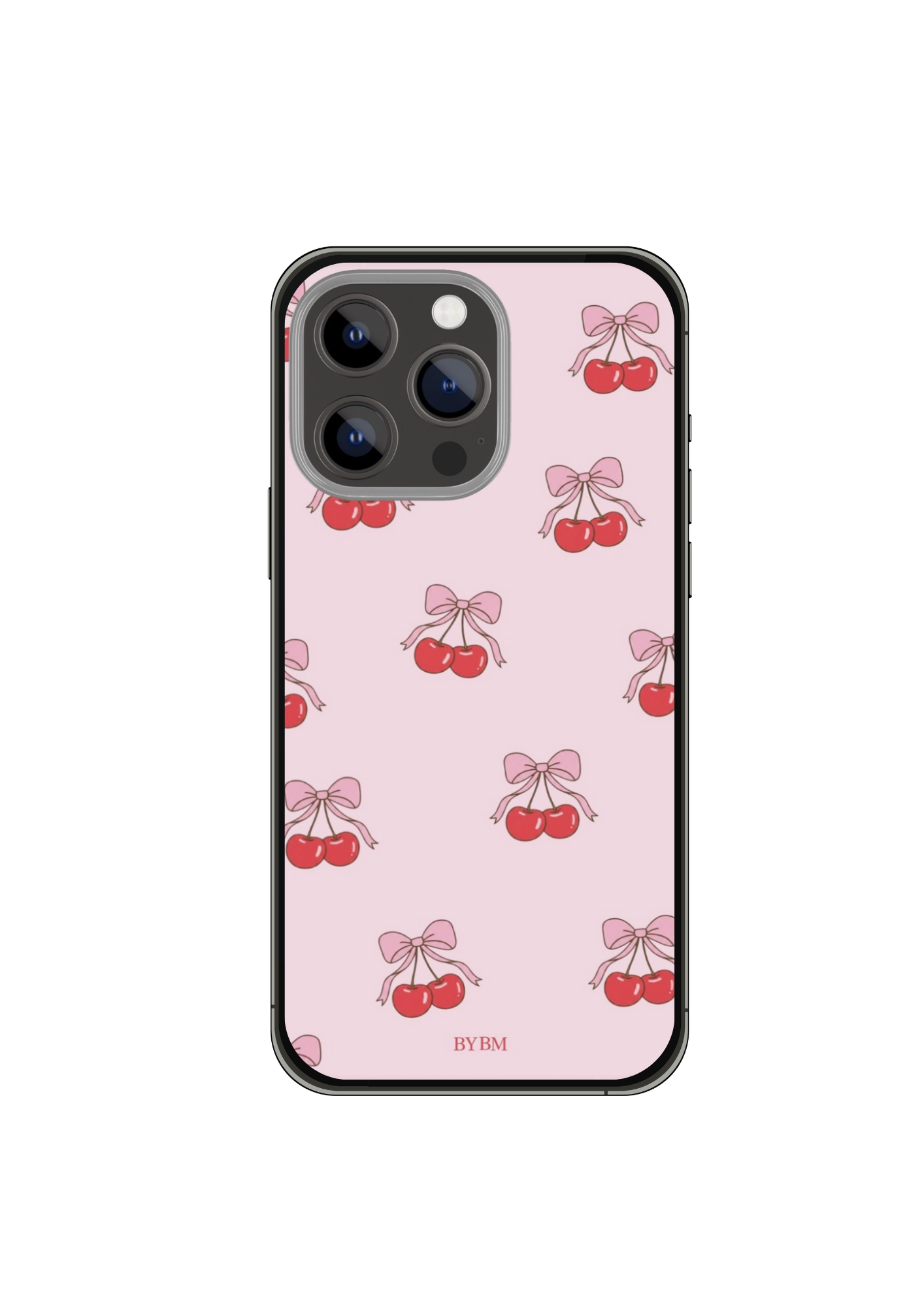 Coque de Téléphone  – Sublimé à la main - «   Cherry Bow  »