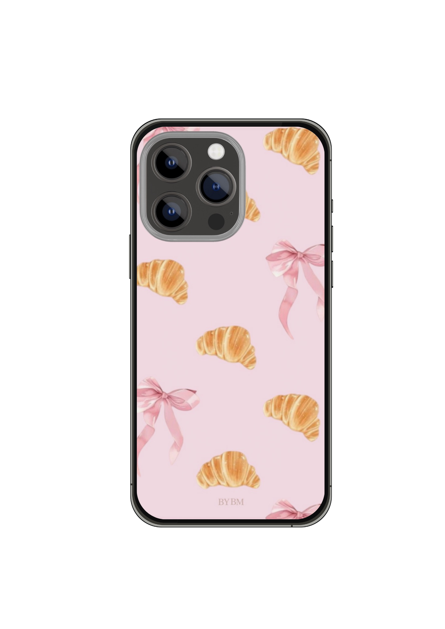 Coque de Téléphone  – Sublimé à la main - «  Croissant Coquette  »