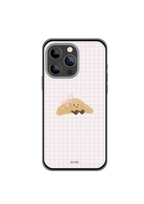 Coque de Téléphone  – Sublimé à la main - « Croissant Gingham  »