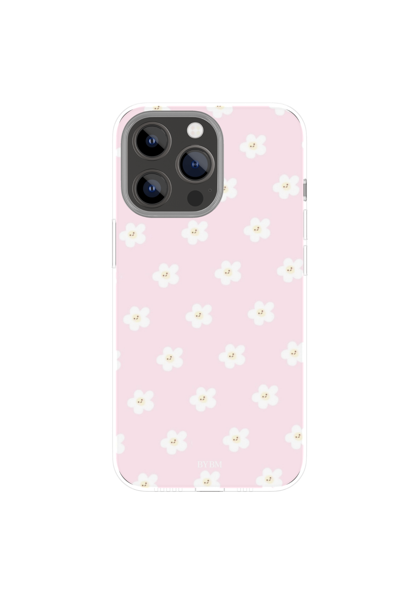 Coque de Téléphone  – Sublimé à la main - «Daisy Pink Smile »