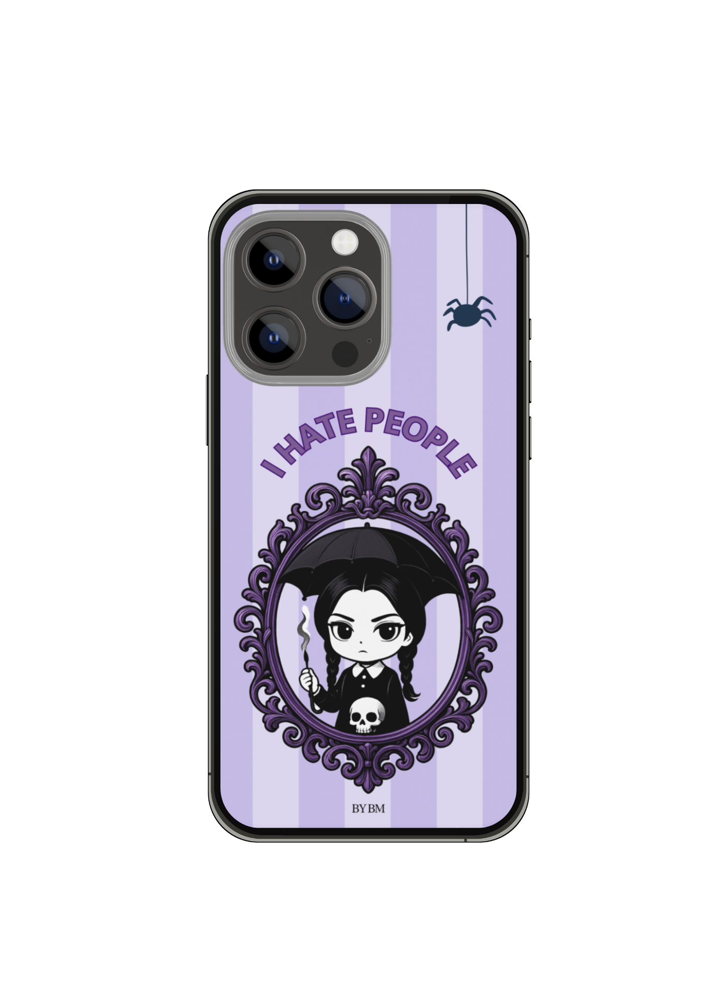 Coque de Téléphone  – Sublimé à la main - Mercredi Addams - I Hate People