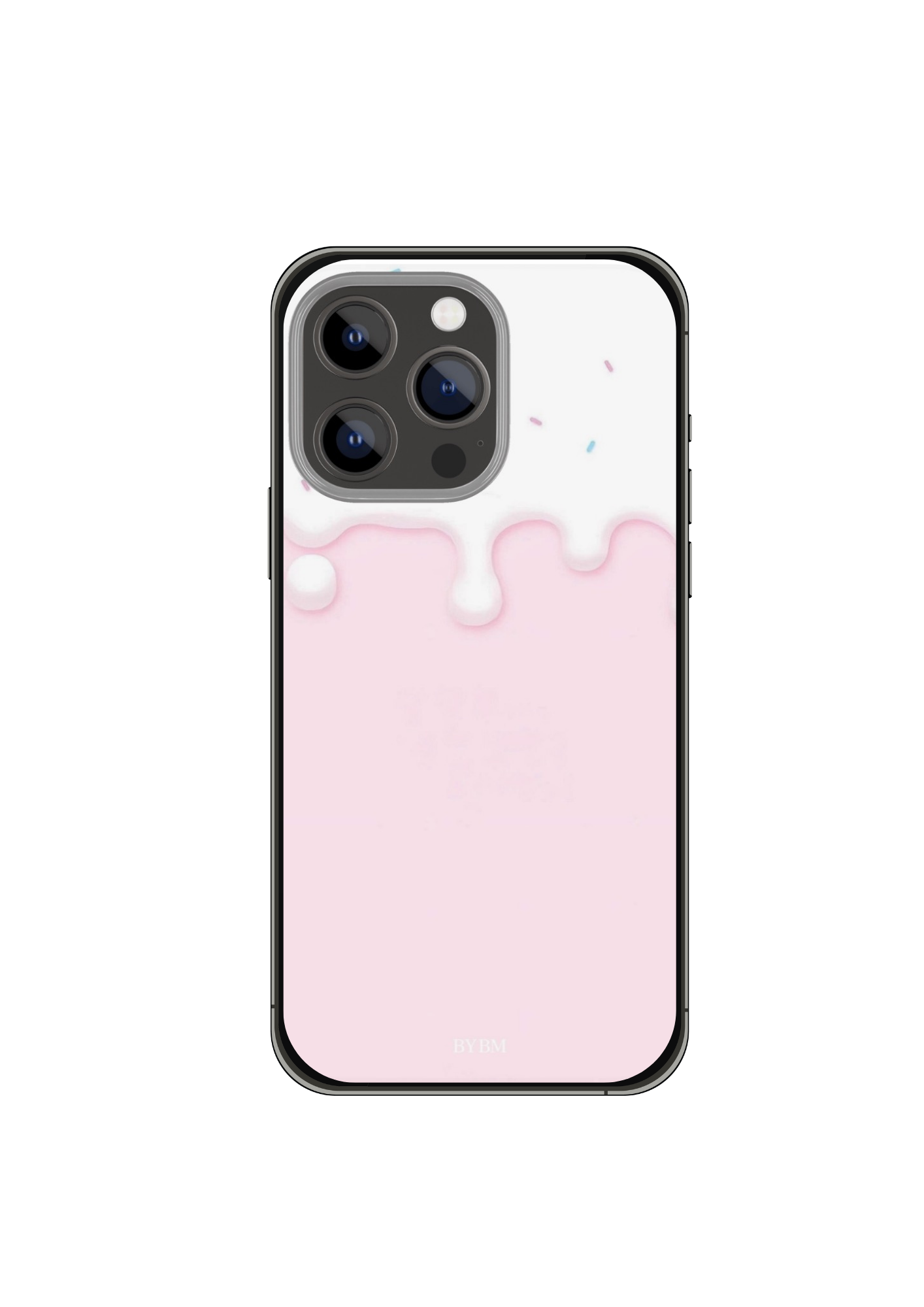 Coque de Téléphone  – Sublimé à la main - «  Pink Ice Cream Drip  »
