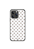 Coque de Téléphone  – Sublimé à la main - « Polka white » — La pureté chic