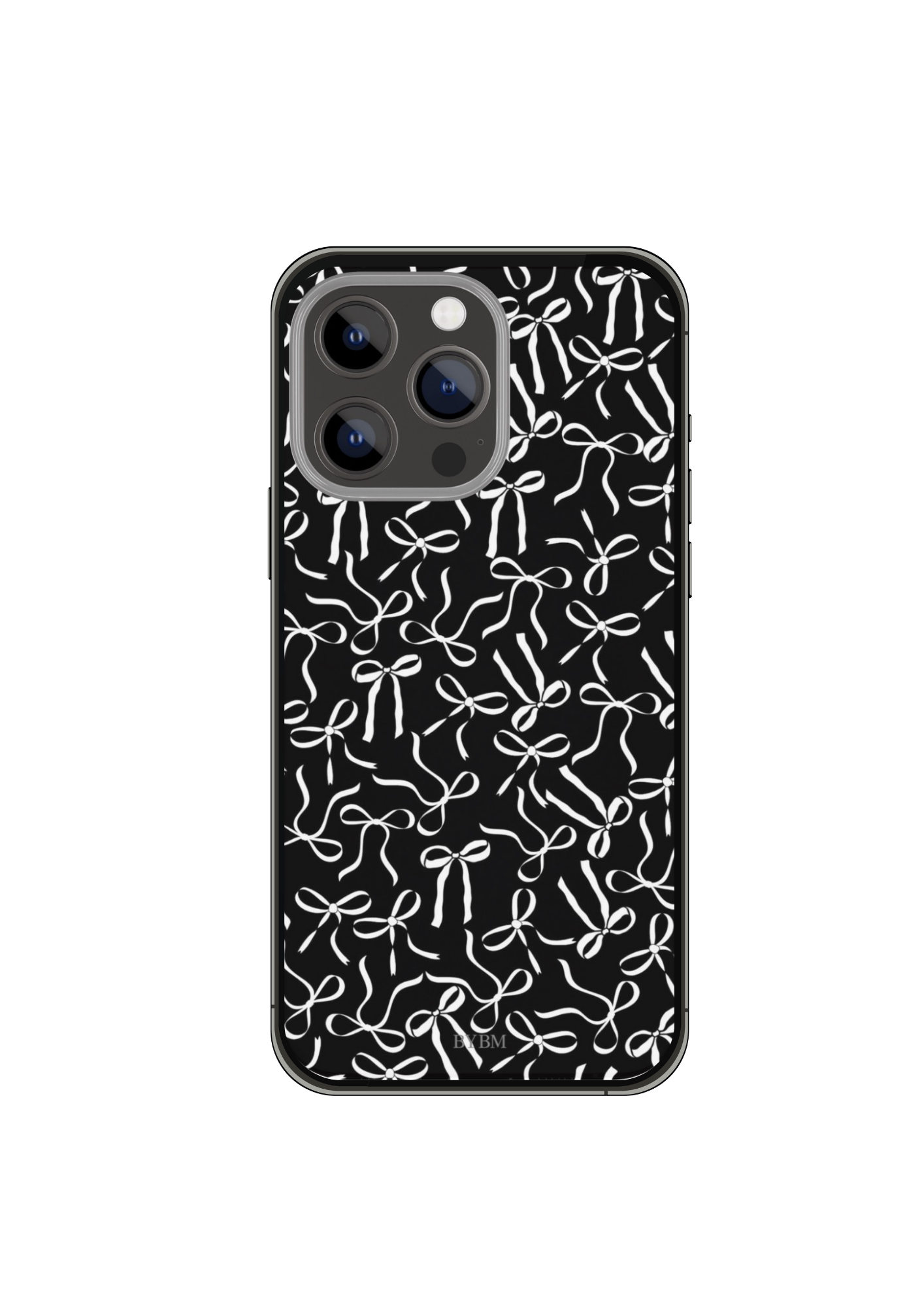 Coque de Téléphone  – Sublimé à la main - «   Ribbon Noir   »
