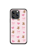 Coque de téléphone - Sublimé à la main - Ourson & Noeud