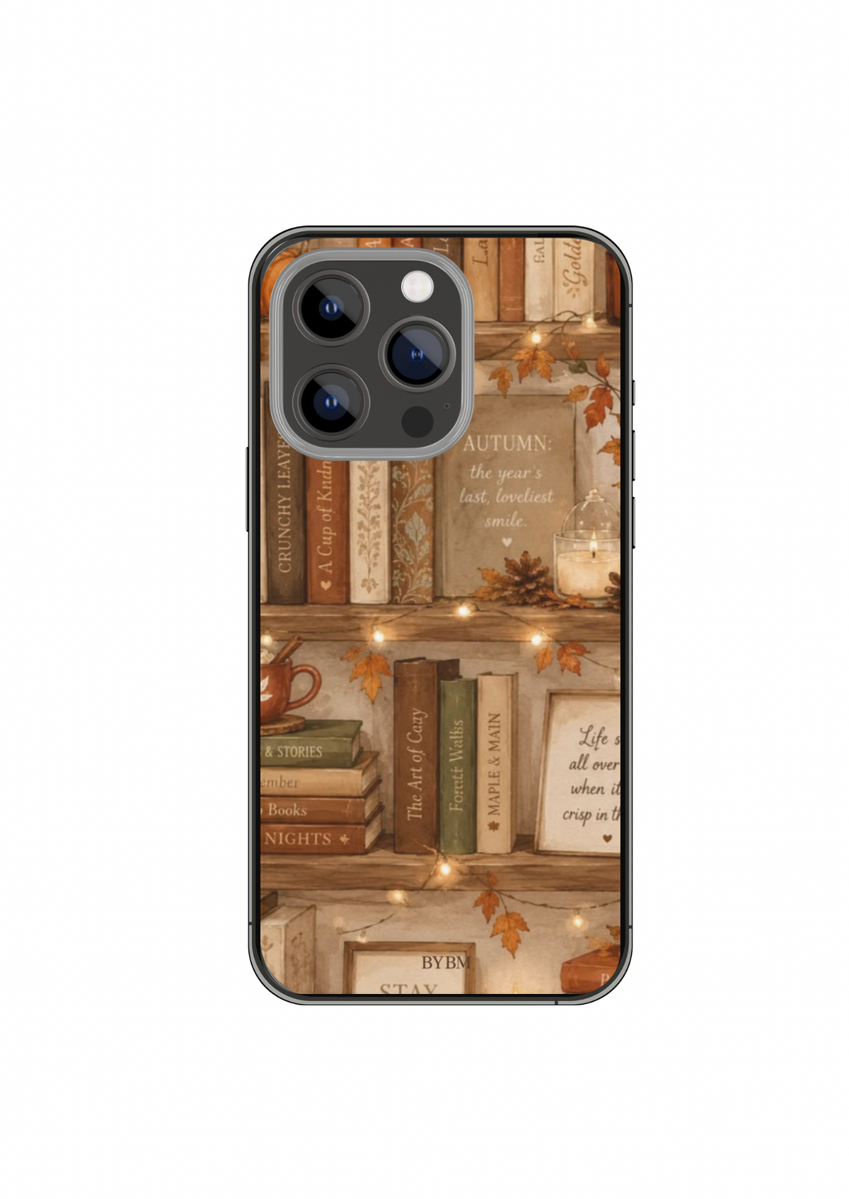 Coque de téléphone « Autumn Library » — Parce que les plus belles histoires se lisent aussi en automne.