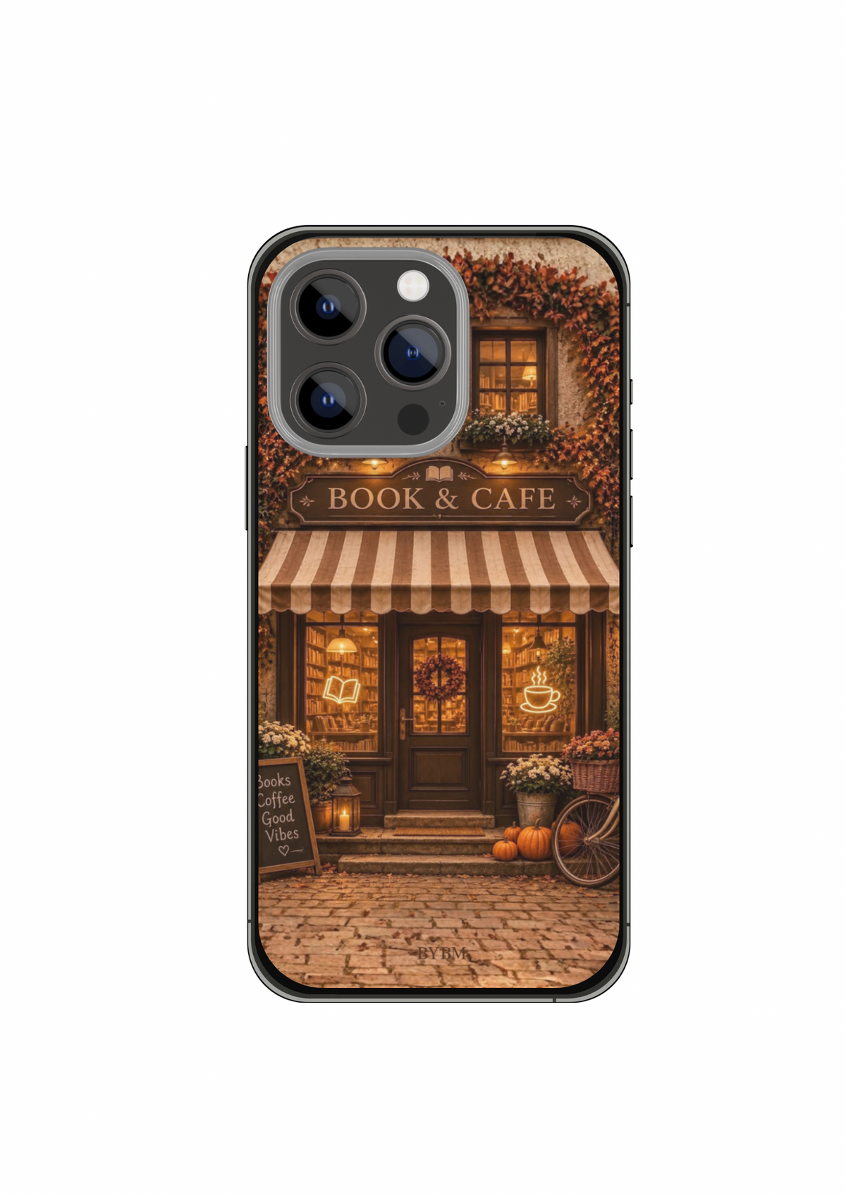 Coque de téléphone « Book & Café » — Parce que le bonheur tient parfois entre un bon livre et une tasse de café.
