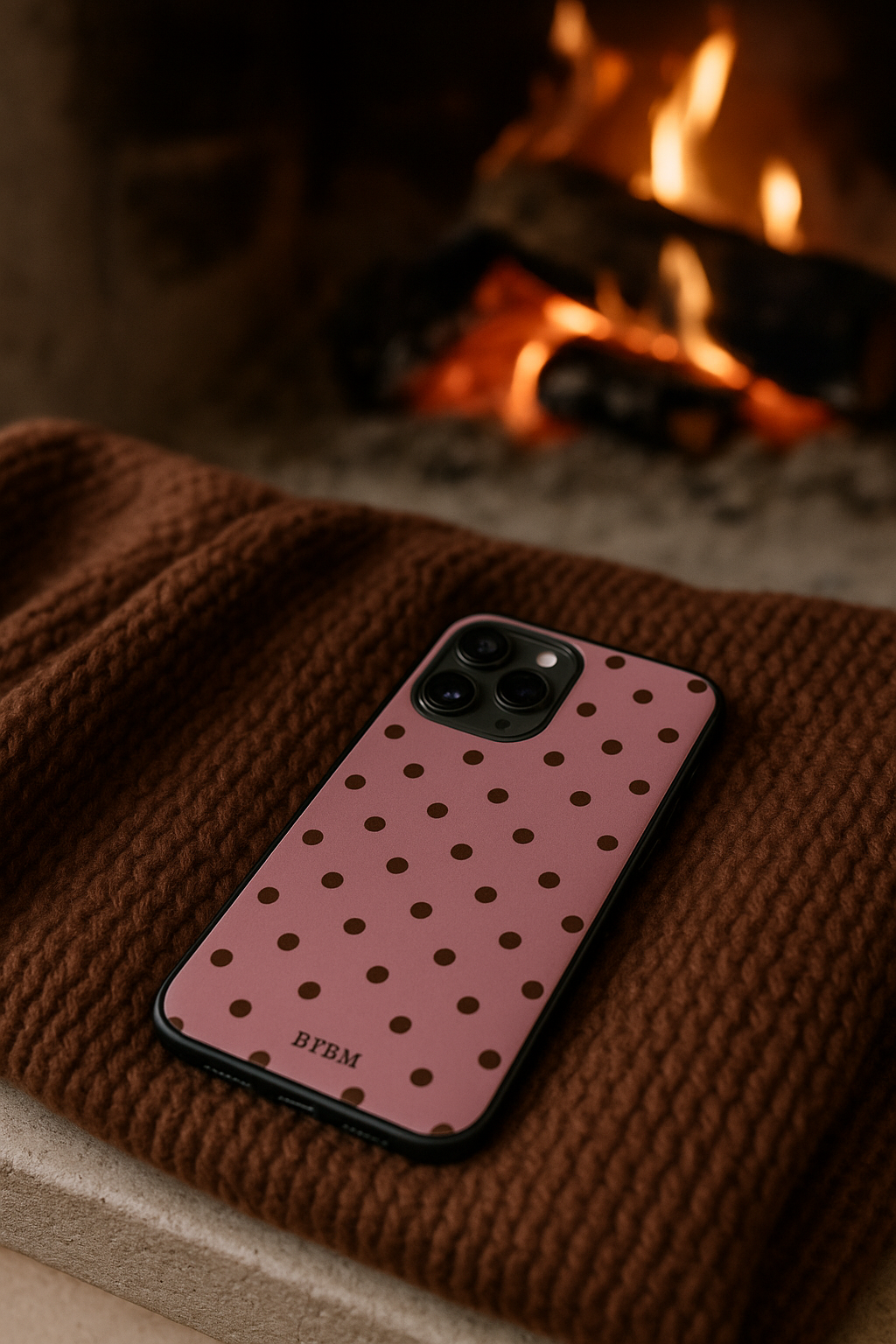 Coque de Téléphone  – Sublimé à la main - « Polka pink » — Subtile, féminine & chic