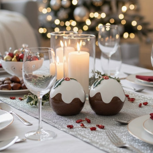 Salière & Poivrière "Pudding de Noël" – Duo Gourmand & Esprit Festif