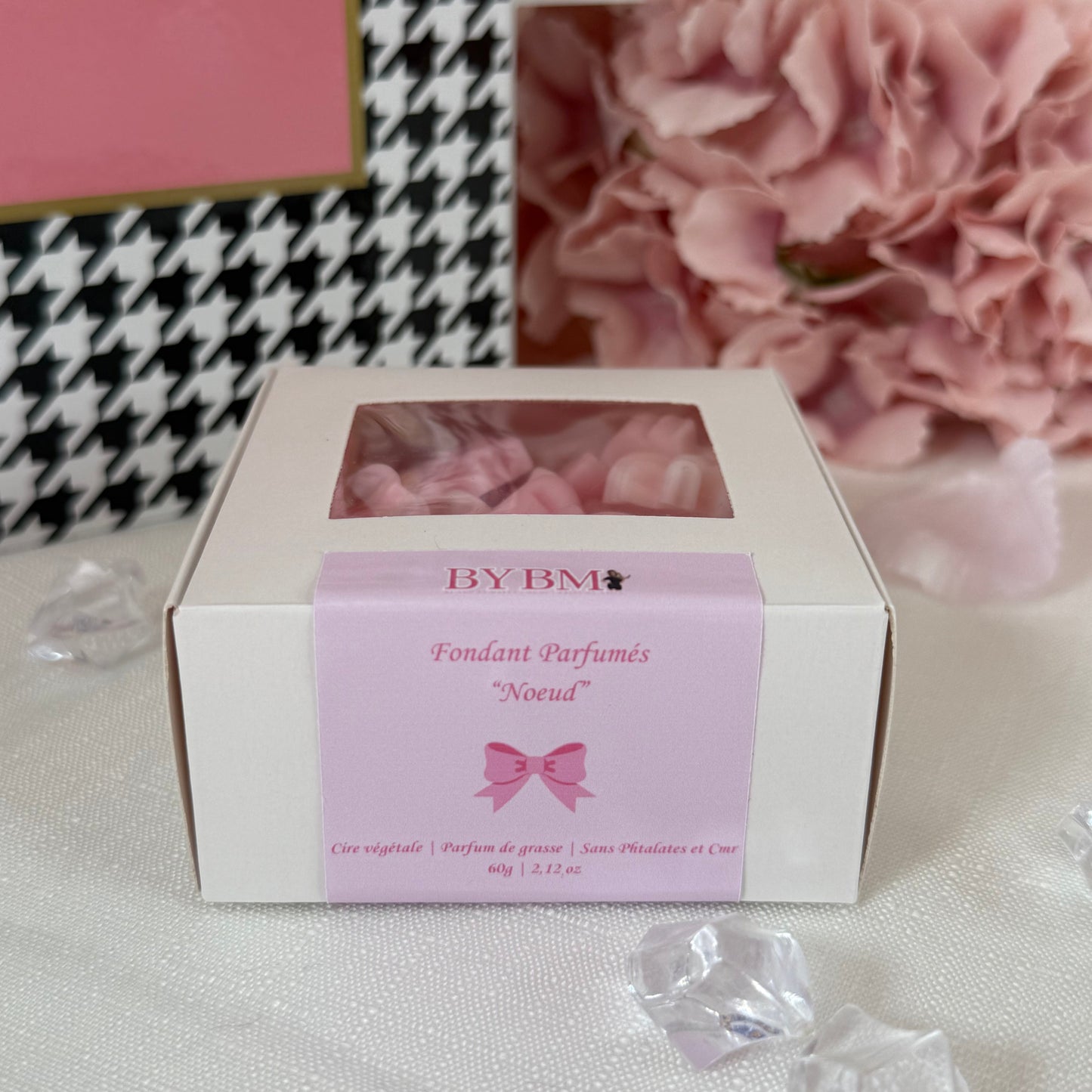 Fondants Parfumés en Forme de Nœud – Cire Végétale & Parfum de Grasse – Sans CMR ni Phtalates - 60g
