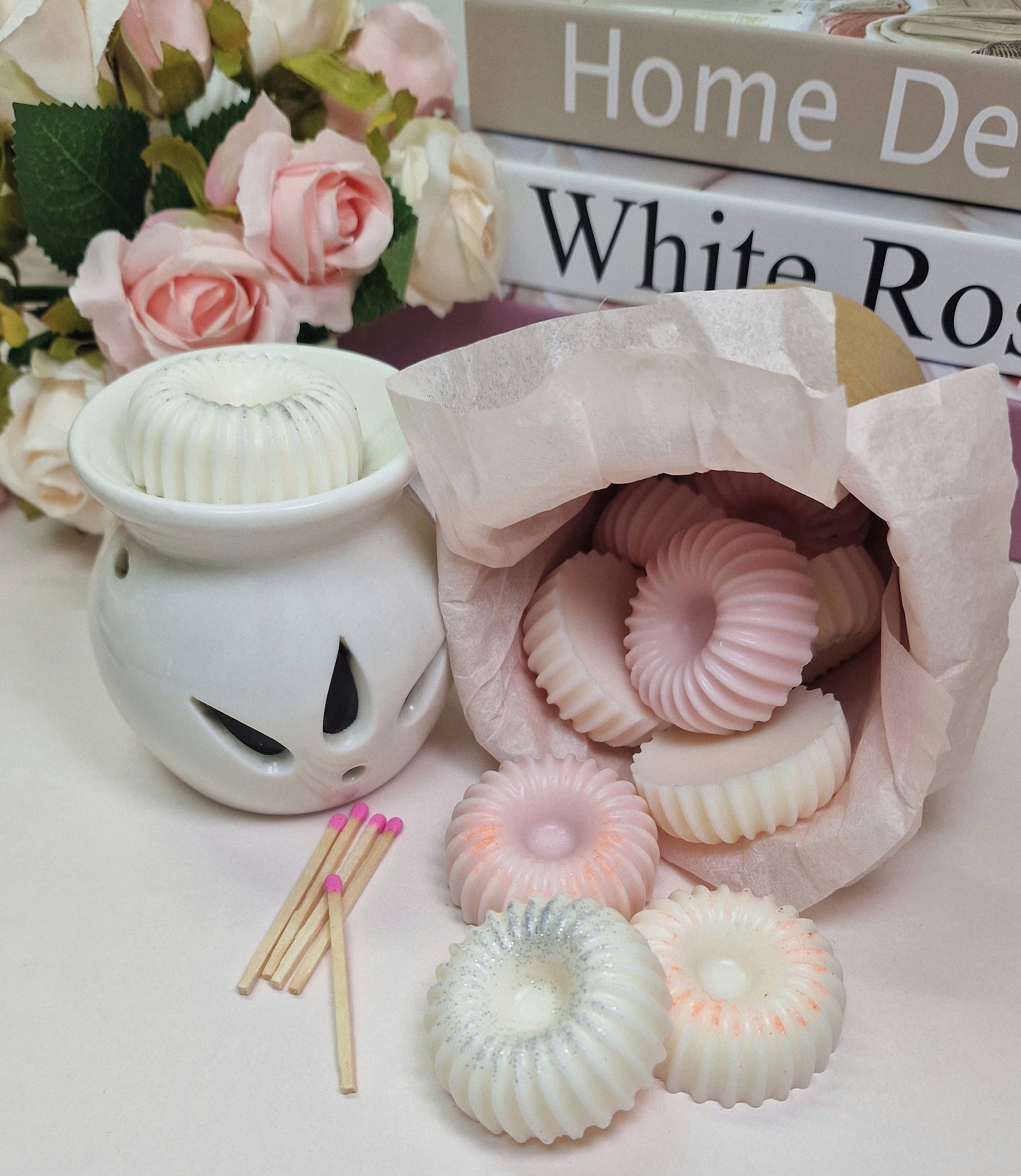 Fondants Cercles de Douceur - Cire Végétale – Parfum de Grasse – Sans CMR ni Phtalates (150g)