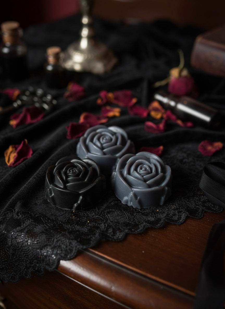 Fondants Parfumés "Rose gothique" – Sans CMR ni Phtalates (60g) ou (150g) - ÉDITION DARK ROMANCE