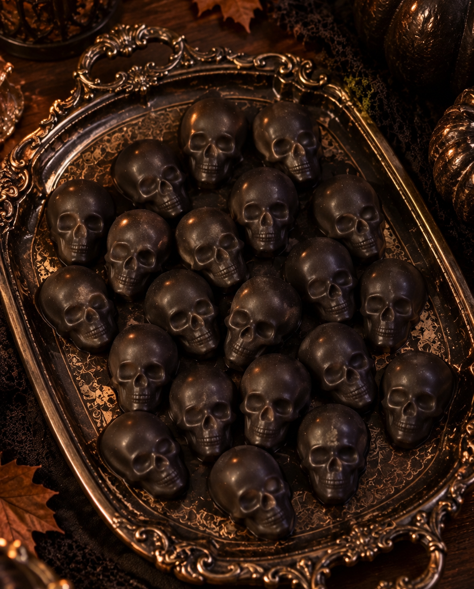 Fondants Parfumés " Tête de mort " – Sans CMR ni Phtalates (60g) ou (150g) - ÉDITION HALLOWEEN GOTHIQUE