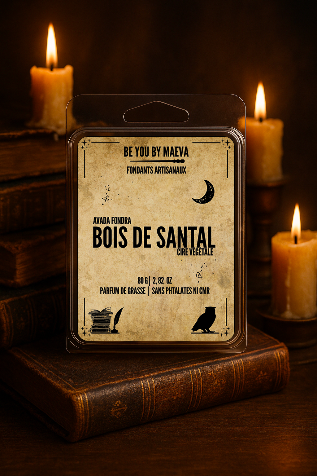 Fondants Parfumés en Carrés à Couper – Bois de santal  –  (80g)