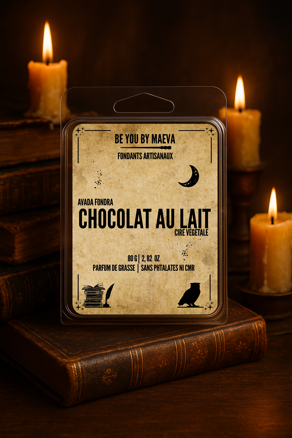 Fondants Parfumés en Carrés à Couper – Chocolat au lait  –  (80g)