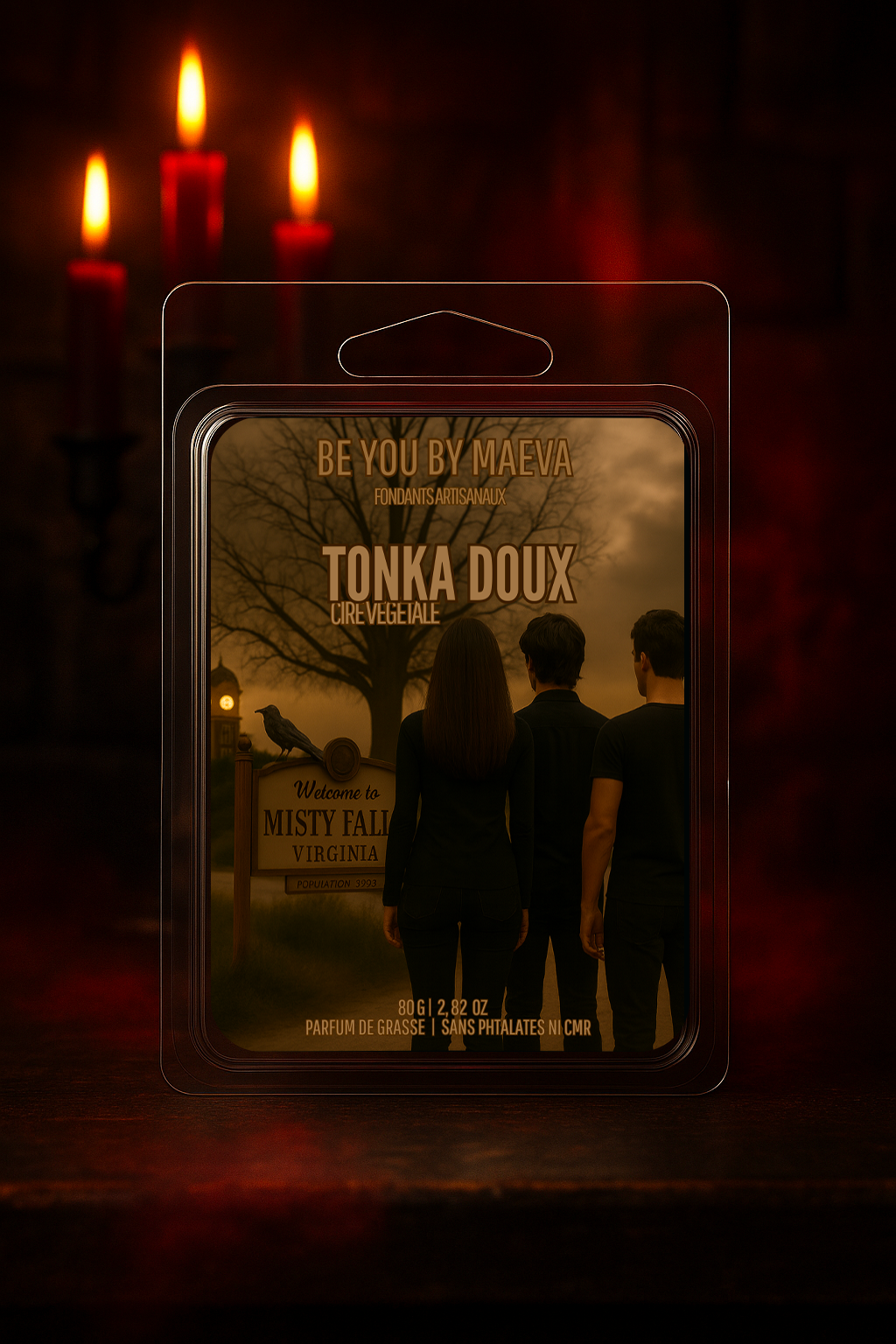 Fondants Parfumés en Carrés à Couper – Tonka Doux – Inspiré par "The Vampire Dairies"  (80g)