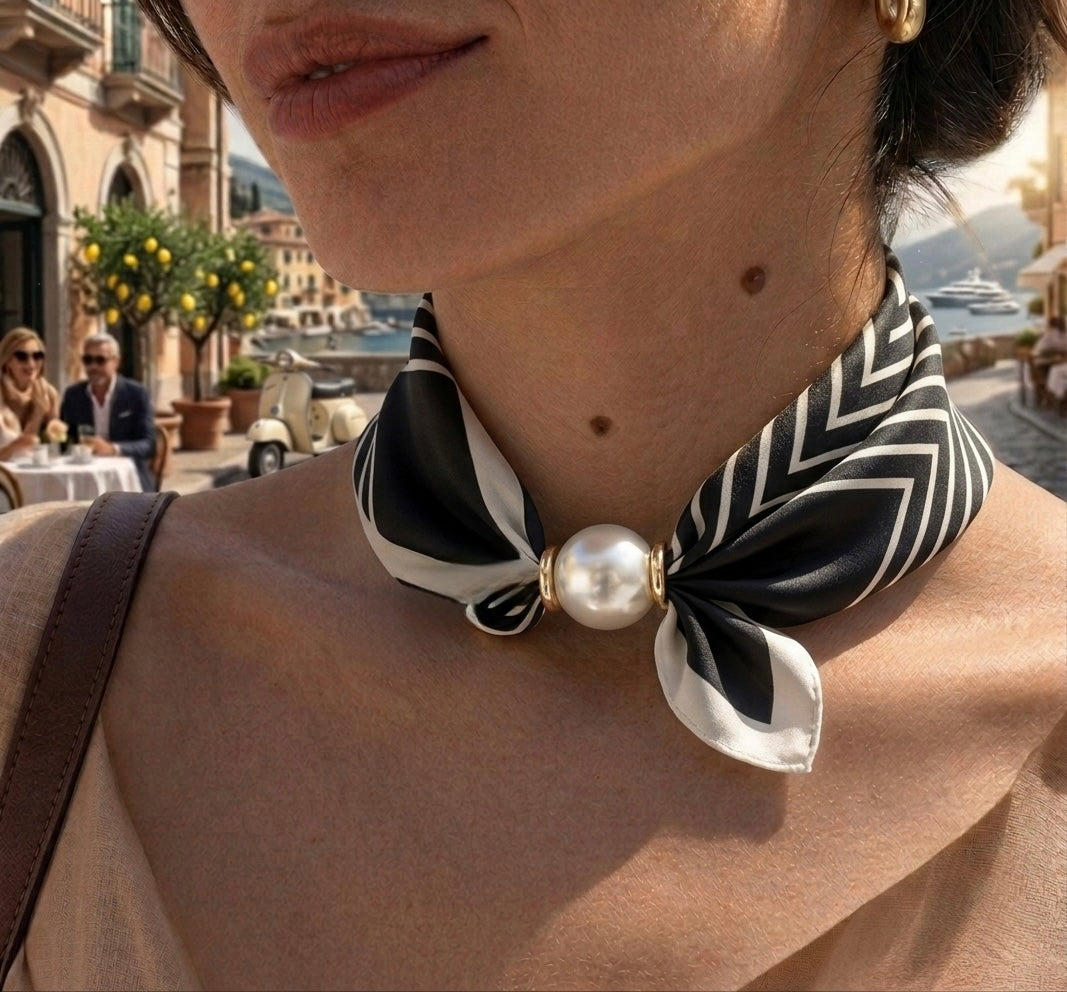 Foulard Ras-du-Cou « Choker Amalfi » – Design Graphique
