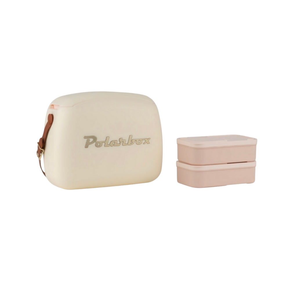Glacières Vintage CoolerBag Crème & Or - Polarbox 6L - PRÉCOMMANDE