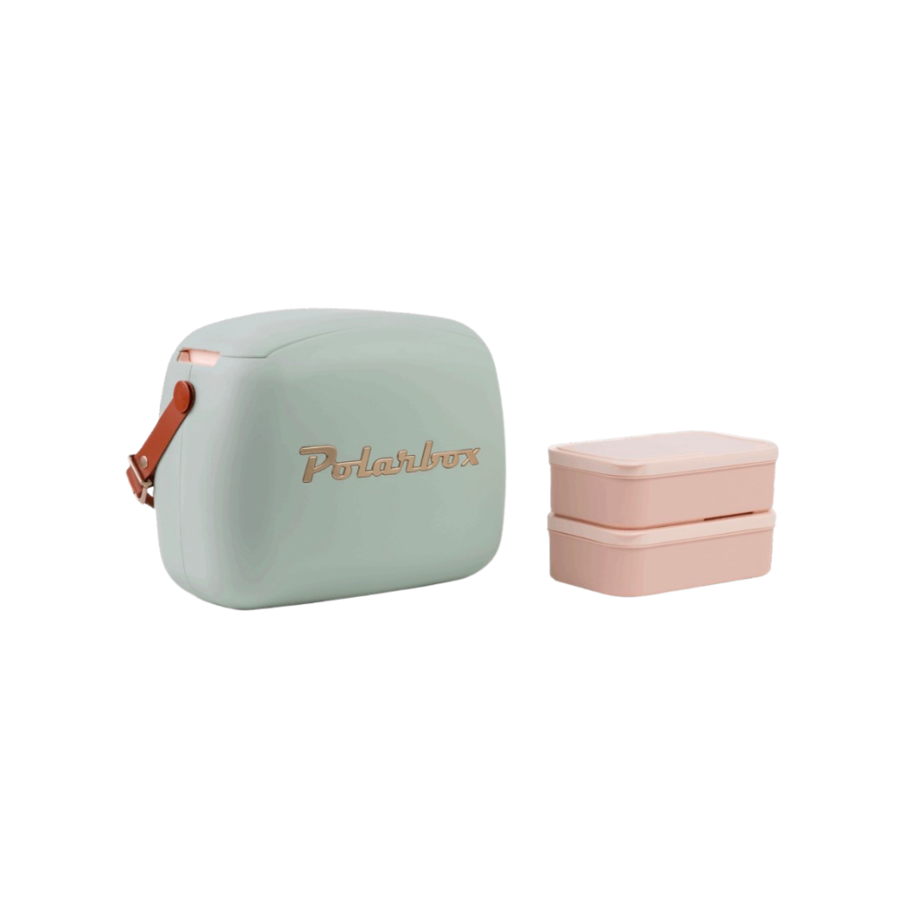 Glacières Vintage CoolerBag Matcha & Or - Polarbox 6L - PRÉCOMMANDE