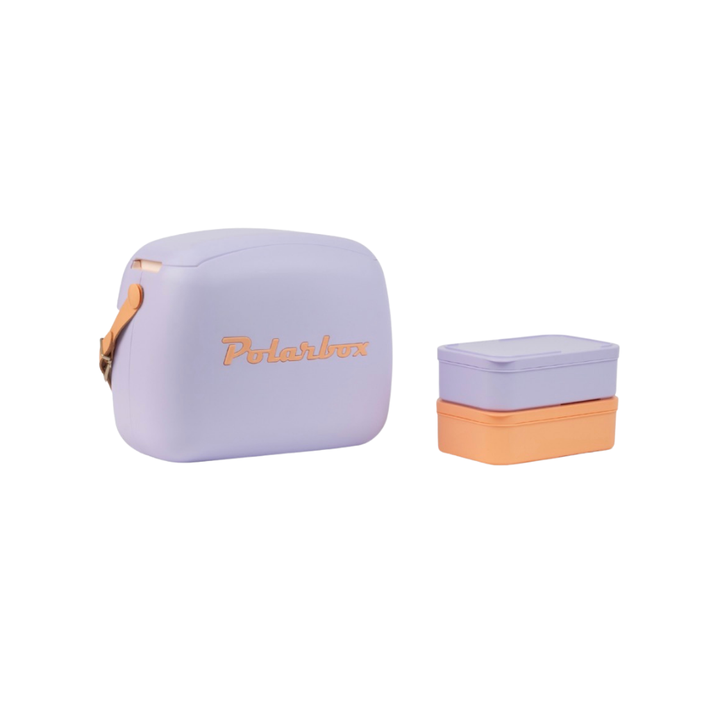 Glacières Vintage CoolerBag Mauve & Orange sorbet - Polarbox 6L - PRÉCOMMANDE