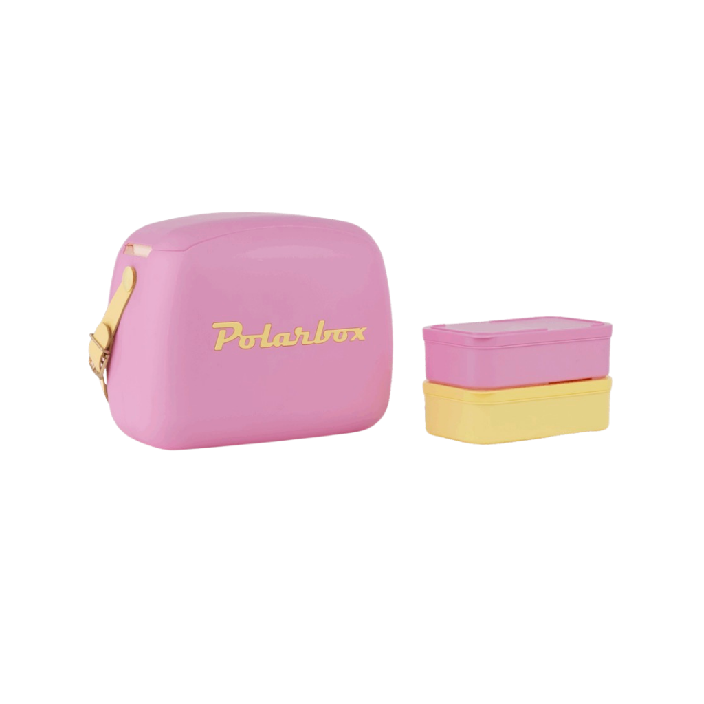 Glacières Vintage CoolerBag Rose bubblegum & Jaune - Polarbox 6L - PRÉCOMMANDE