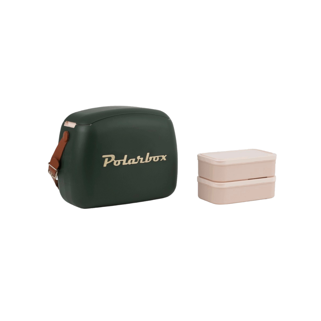 Glacières Vintage CoolerBag Vert Forêt & Or - Polarbox 6L - PRÉCOMMANDE
