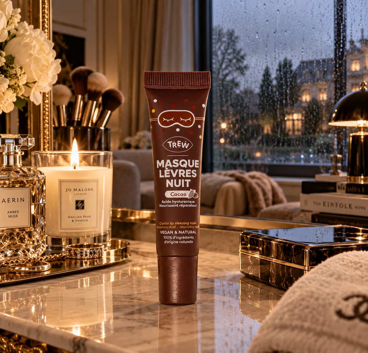 Masque Lèvres Nocturne - Arôme Cacao – Hydratant, Repulpant & Anti-Âge - 15ML