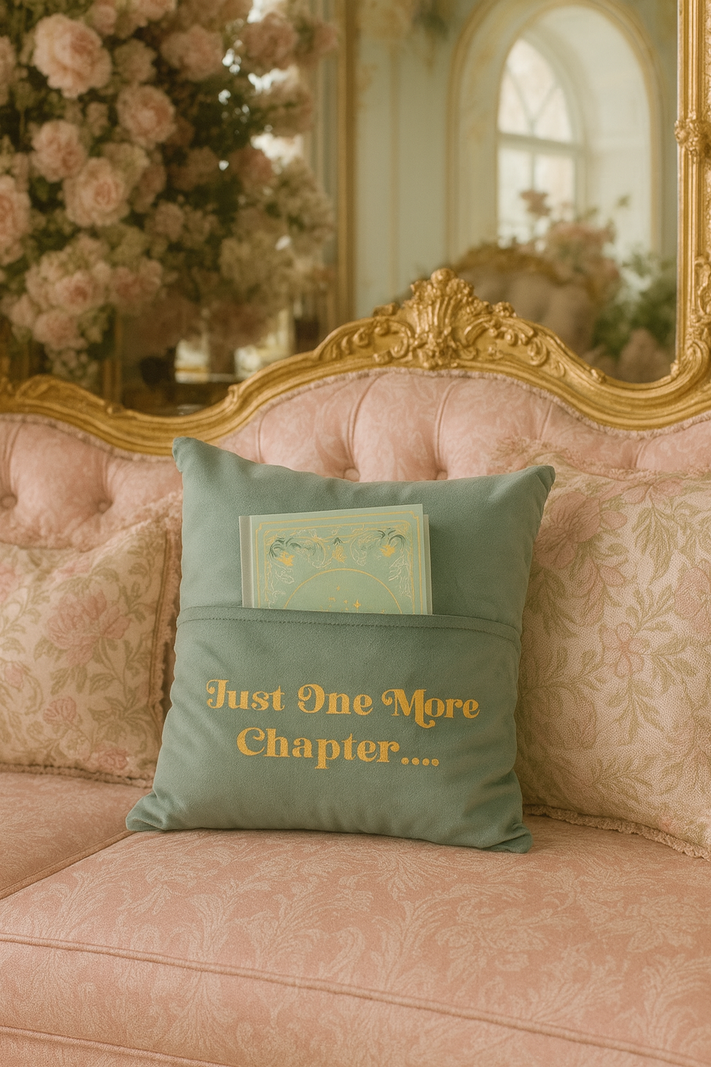 Coussin “Just one more chapter” – Pour lire avec élégance et confort - PRÉCOMMANDE