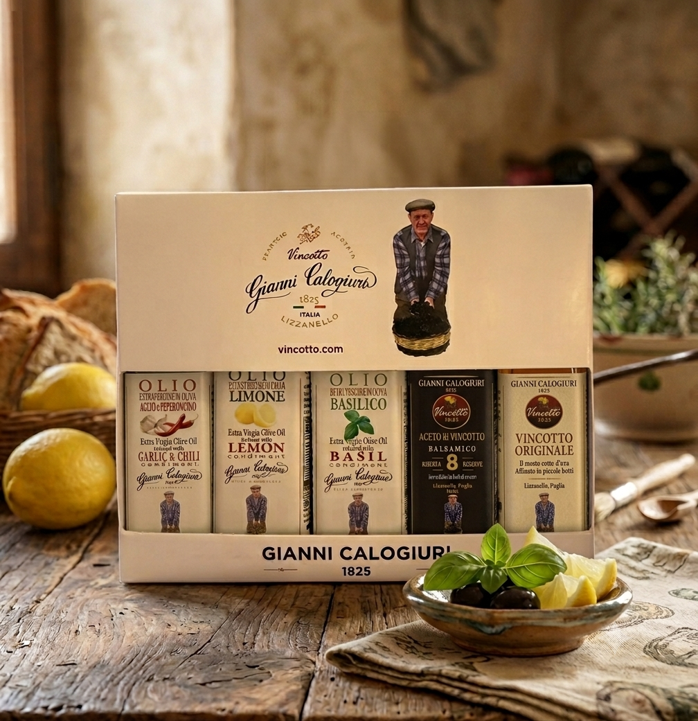 Coffret Découverte Italie – Sélection d'Huiles d'Olive & Vincotto Gianni Calogiuri (5 x 20ml)