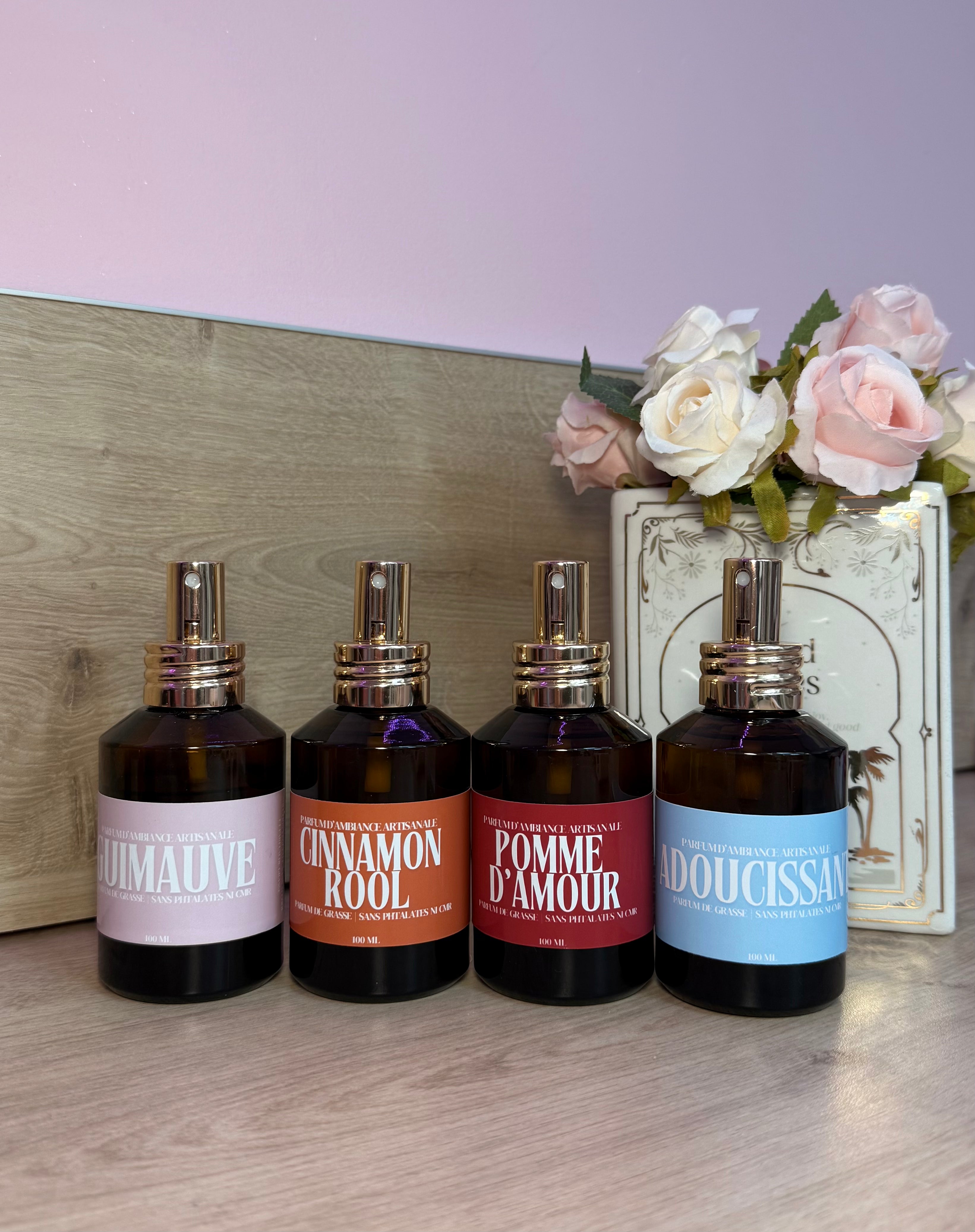 Parfum d’Ambiance Artisanal – Senteur au choix - 60 ml ou 100 ml  - Sans Alcool