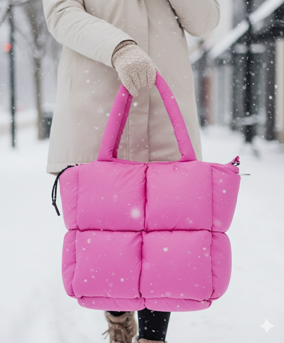 Sac Matelassé “Hiver Rose” – L’alliance du style et du confort