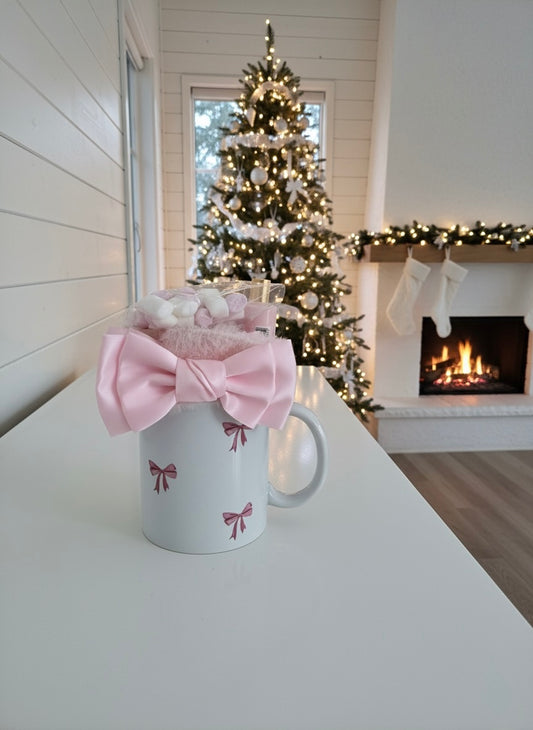 Coffret Douceur d’Hiver – Mug & Petites Tendresses Rose Poudré – Edition Noël