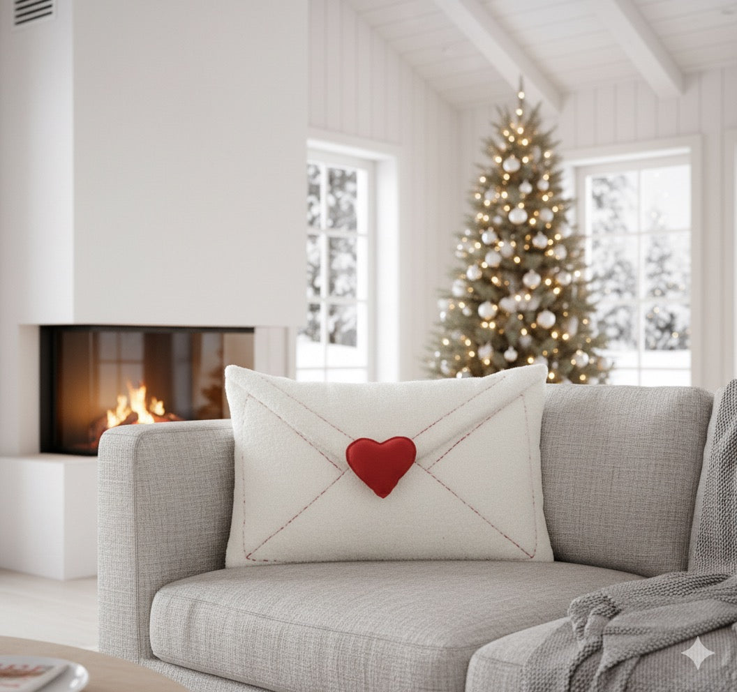 Coussin Lettre d’Amour – Tendresse & Esprit cocooning  - PRÉCOMMANDE