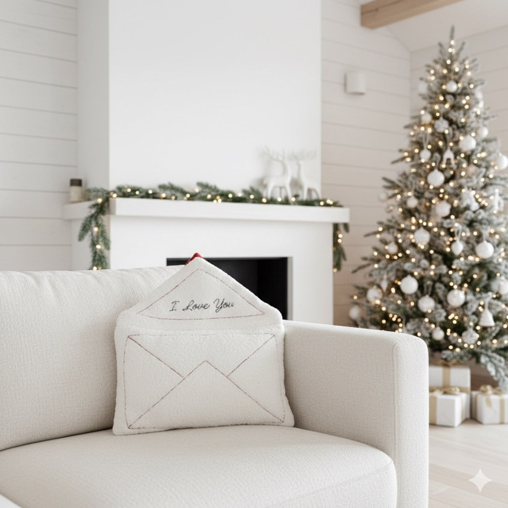 Coussin Lettre d’Amour – Tendresse & Esprit cocooning  - PRÉCOMMANDE