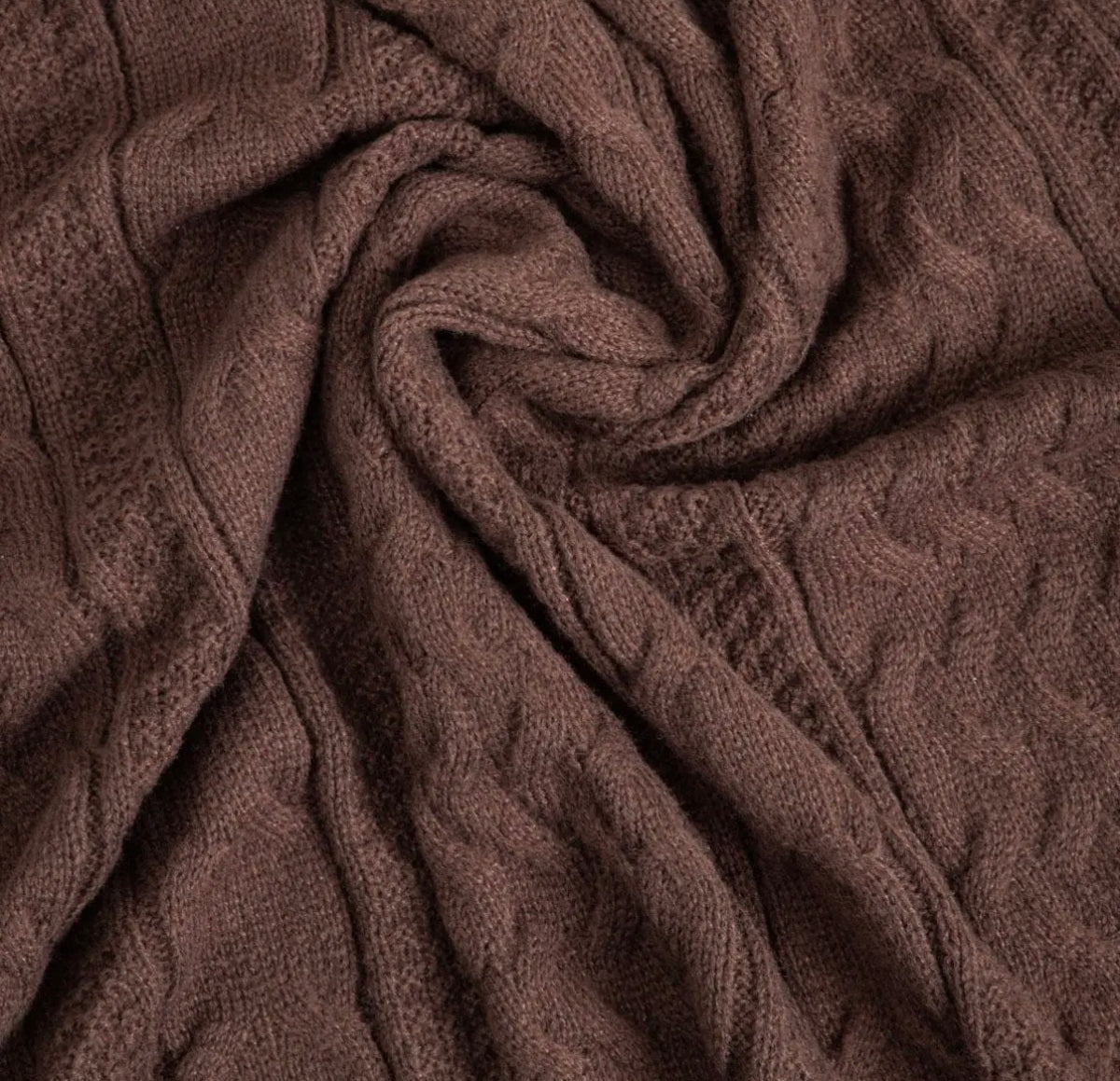 Couverture en maille – Chocolat – 130 x 170 cm - PRÉCOMMANDE