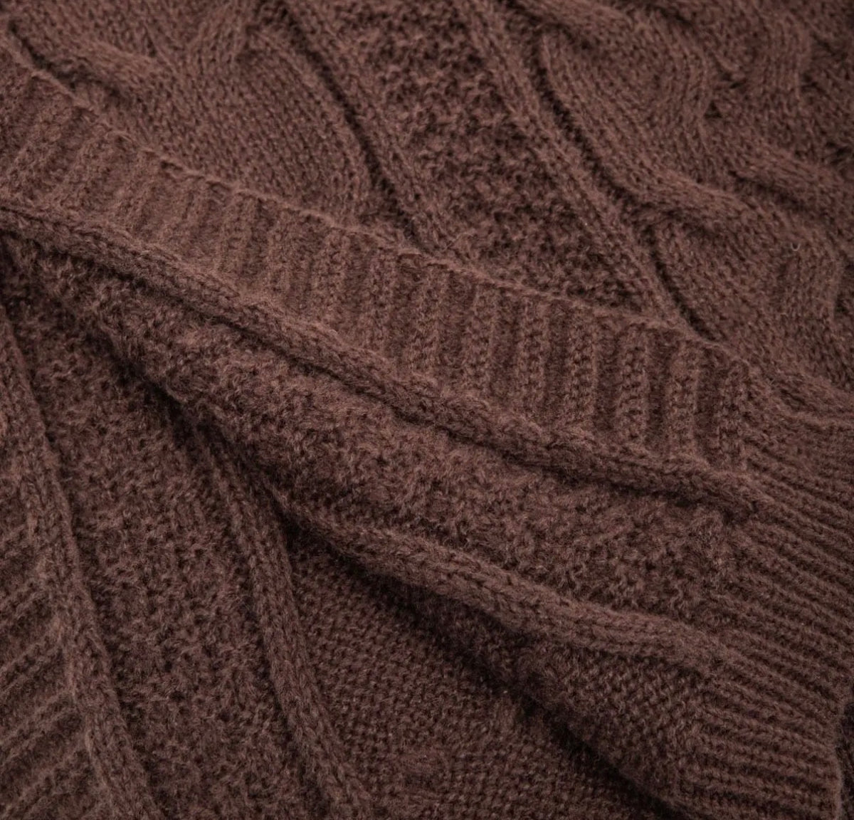 Couverture en maille – Chocolat – 130 x 170 cm - PRÉCOMMANDE