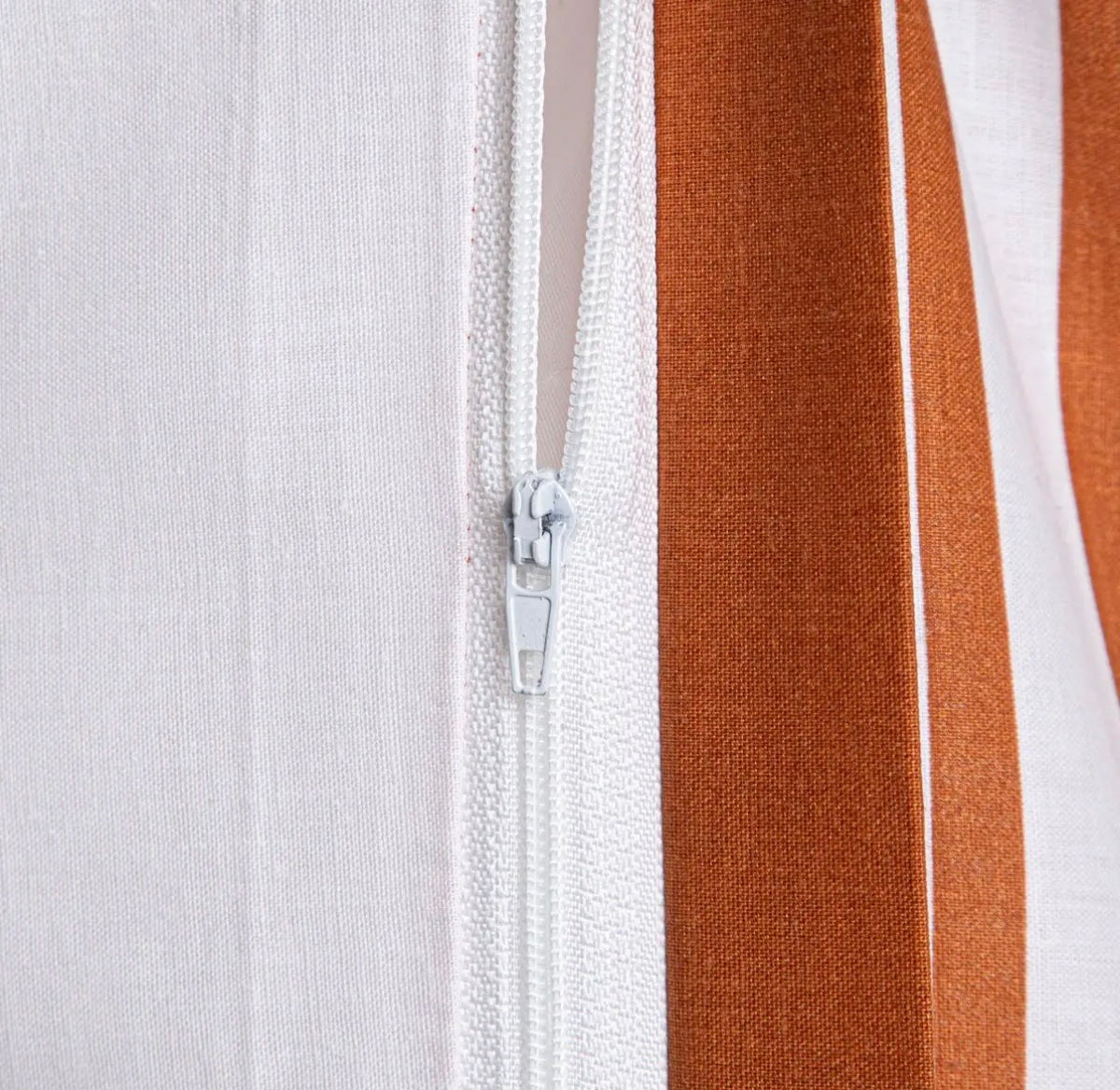 Parure de lit en coton de 115 g/m²– rayures couleur caramel Orangé – 220 x 200 cm - PRÉCOMMANDE