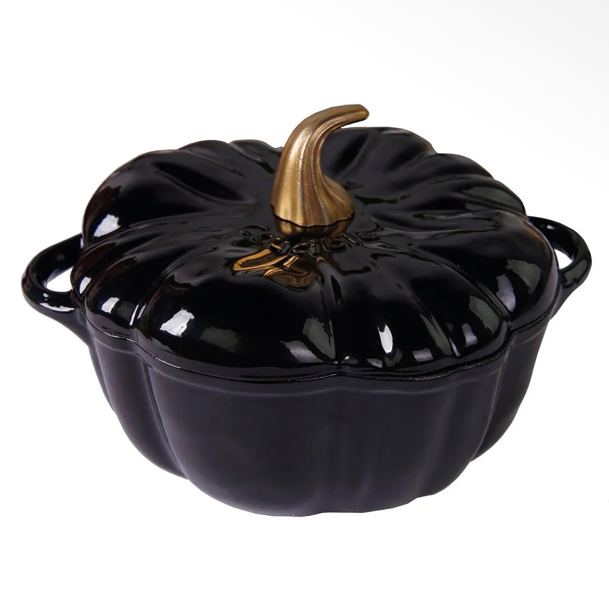 NOUVEAUTÉ ! Cocotte Citrouille Noir - Fonte émaillée durable - 2,2 L - PRÉCOMMANDE - Édition Limitée
