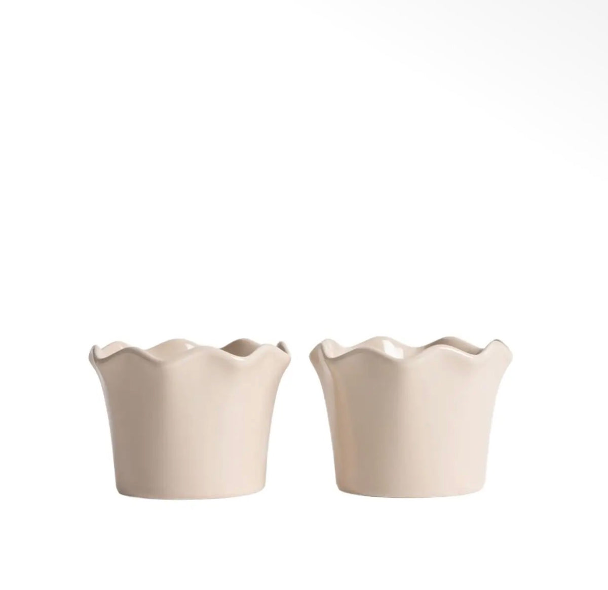 Set de 2 plats cuisson à four en porcelaine crème – 9 × 6 cm - PRÉCOMMANDE