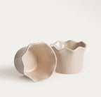 Set de 2 plats cuisson à four en porcelaine crème – 9 × 6 cm - PRÉCOMMANDE