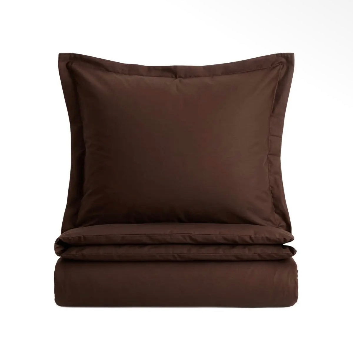 Parure de lit en Satin de Coton chocolat de 120 g/m² – 160 x 200 cm - PRÉCOMMANDE