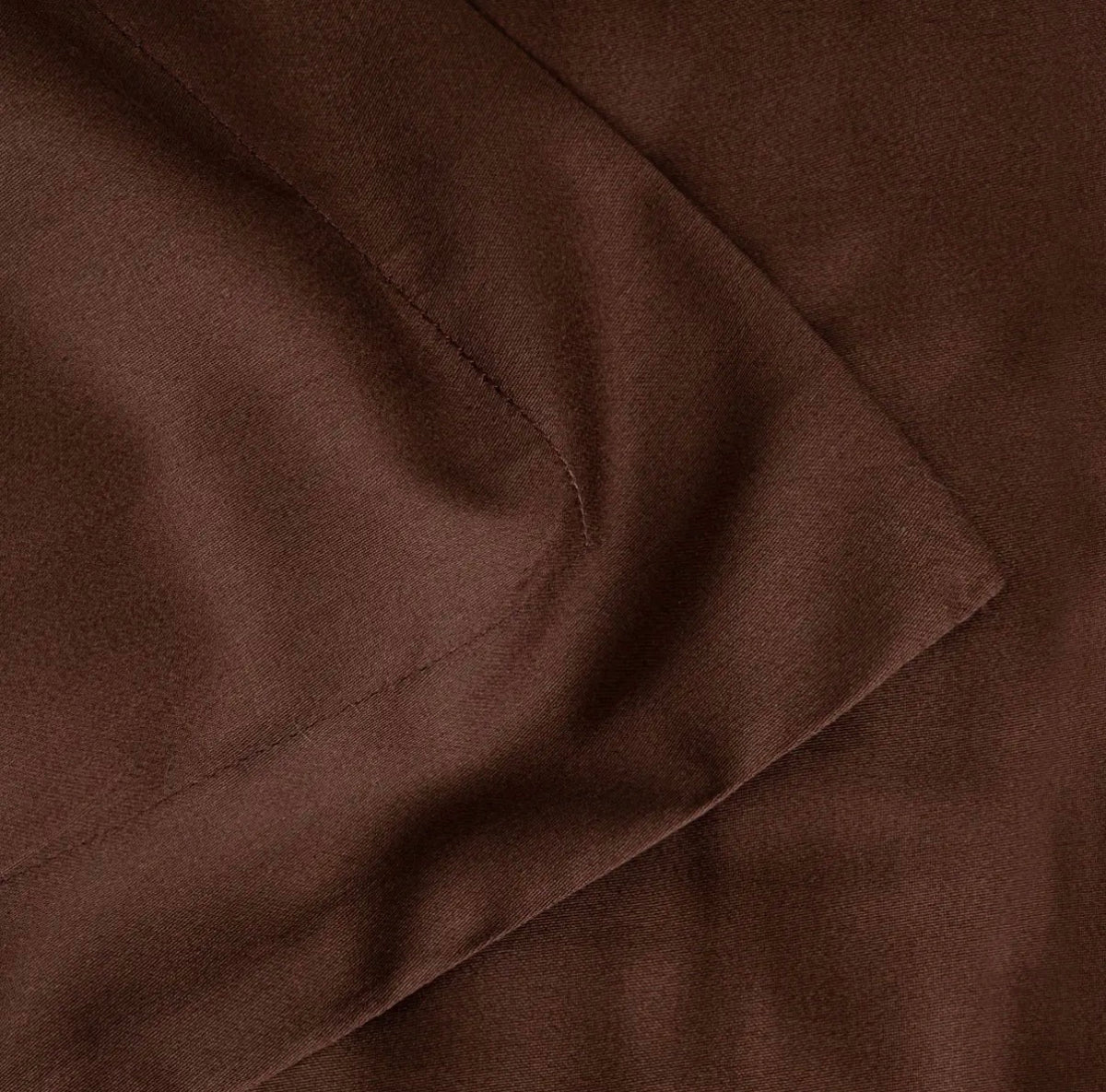 Parure de lit en Satin de Coton chocolat de 120 g/m² – 160 x 200 cm - PRÉCOMMANDE