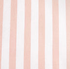 Parure de lit en coton de 110 g/m²– rayures couleur rose et blanche – 140 x 200 cm - PRÉCOMMANDE