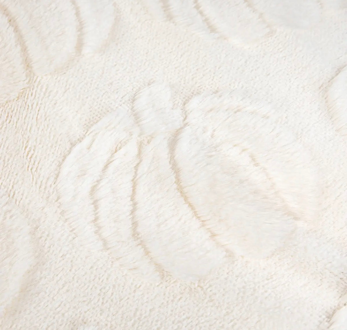 Housse de Coussin Blanche à Motif Citrouilles en Relief – 45 × 45 cm - PRÉCOMMANDE