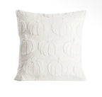 Housse de Coussin Blanche à Motif Citrouilles en Relief – 45 × 45 cm - PRÉCOMMANDE