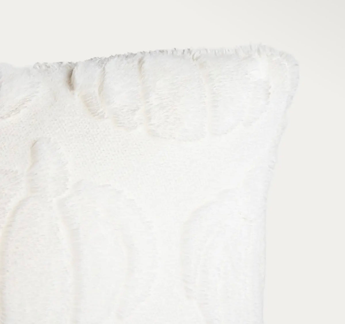 Housse de Coussin Blanche à Motif Citrouilles en Relief – 45 × 45 cm - PRÉCOMMANDE