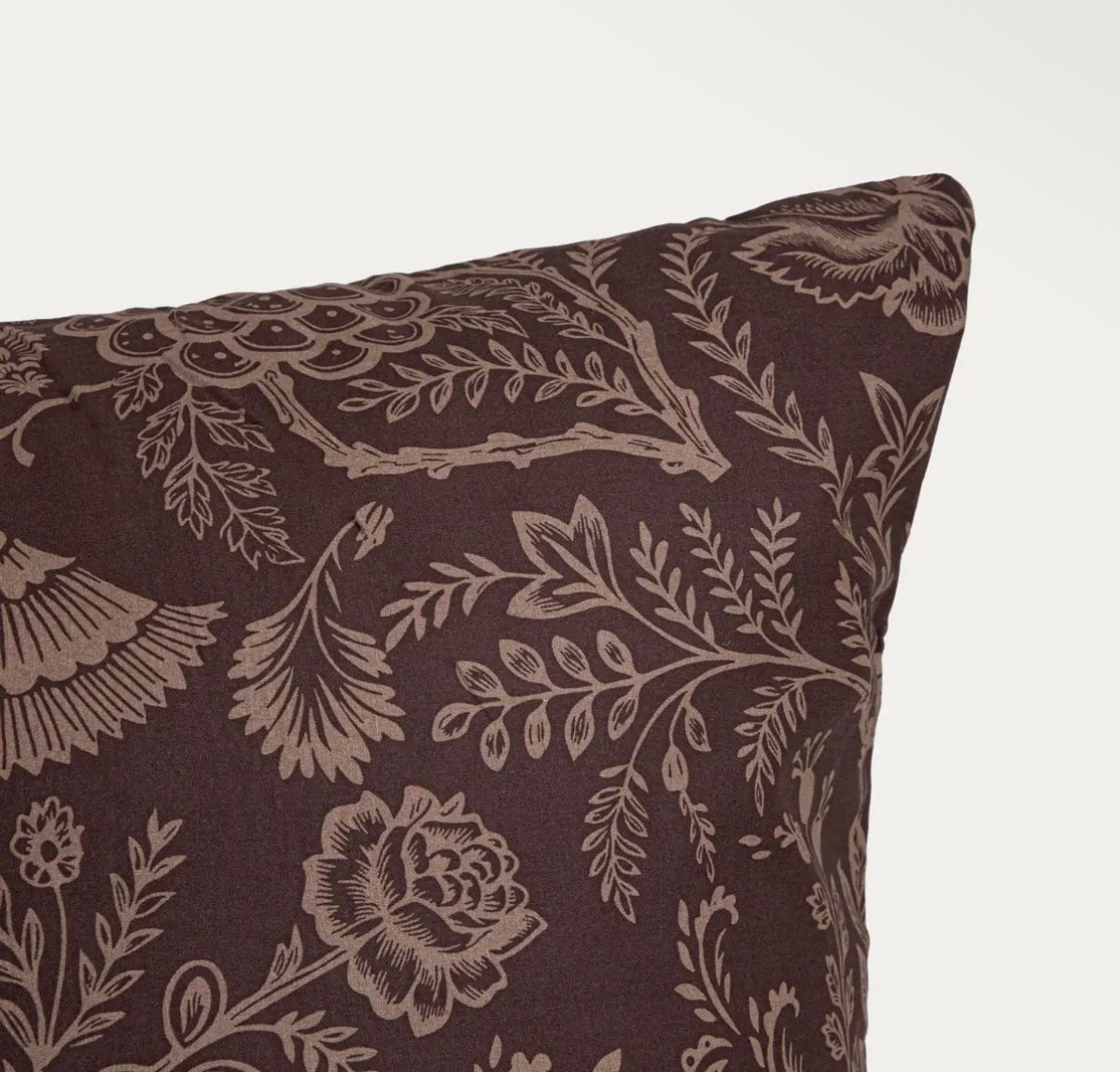 Parure de lit en Coton chocolat botanique de 110 g/m² – 220 x 200 cm - PRÉCOMMANDE