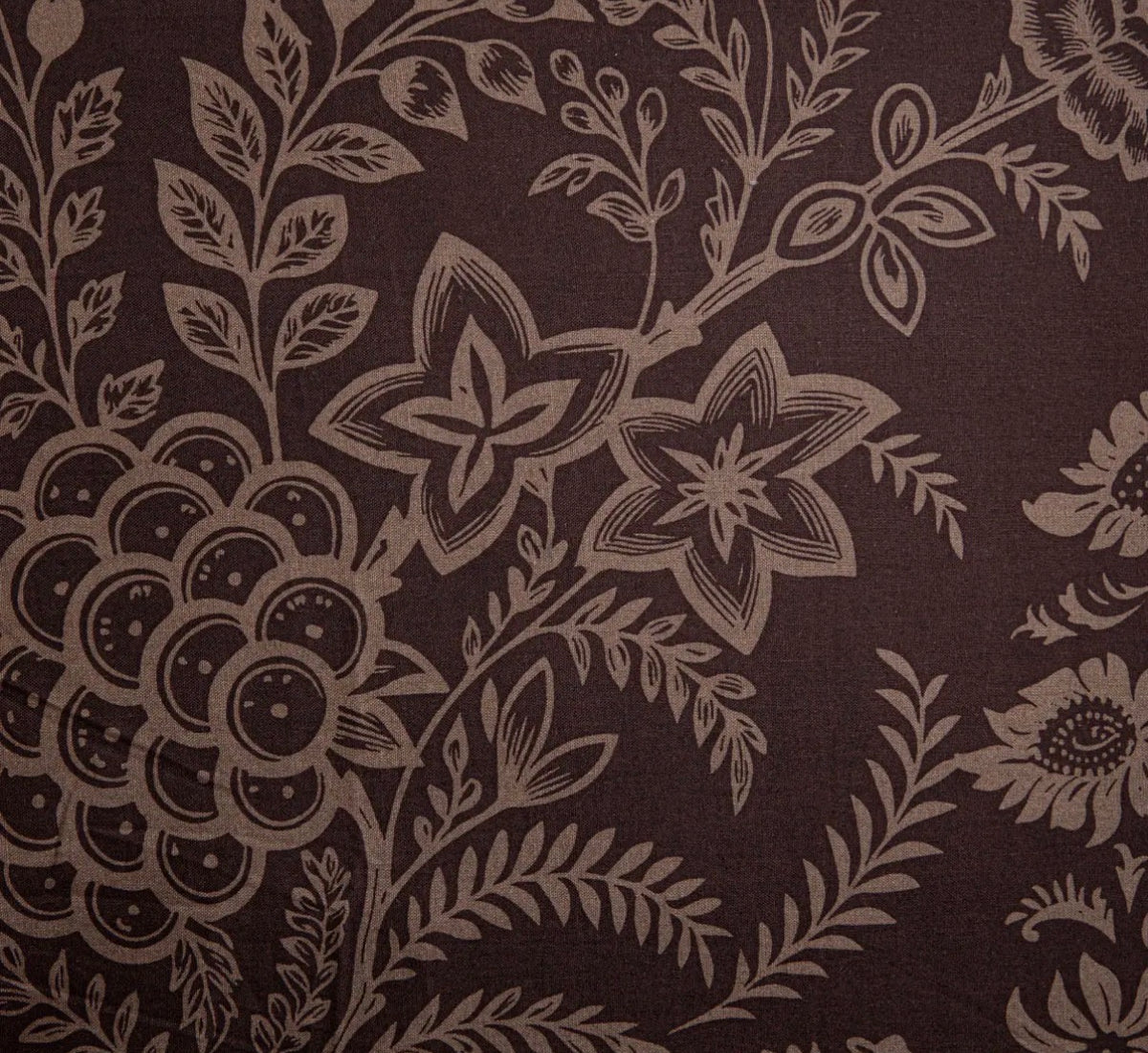 Parure de lit en Coton chocolat botanique de 110 g/m² – 220 x 200 cm - PRÉCOMMANDE