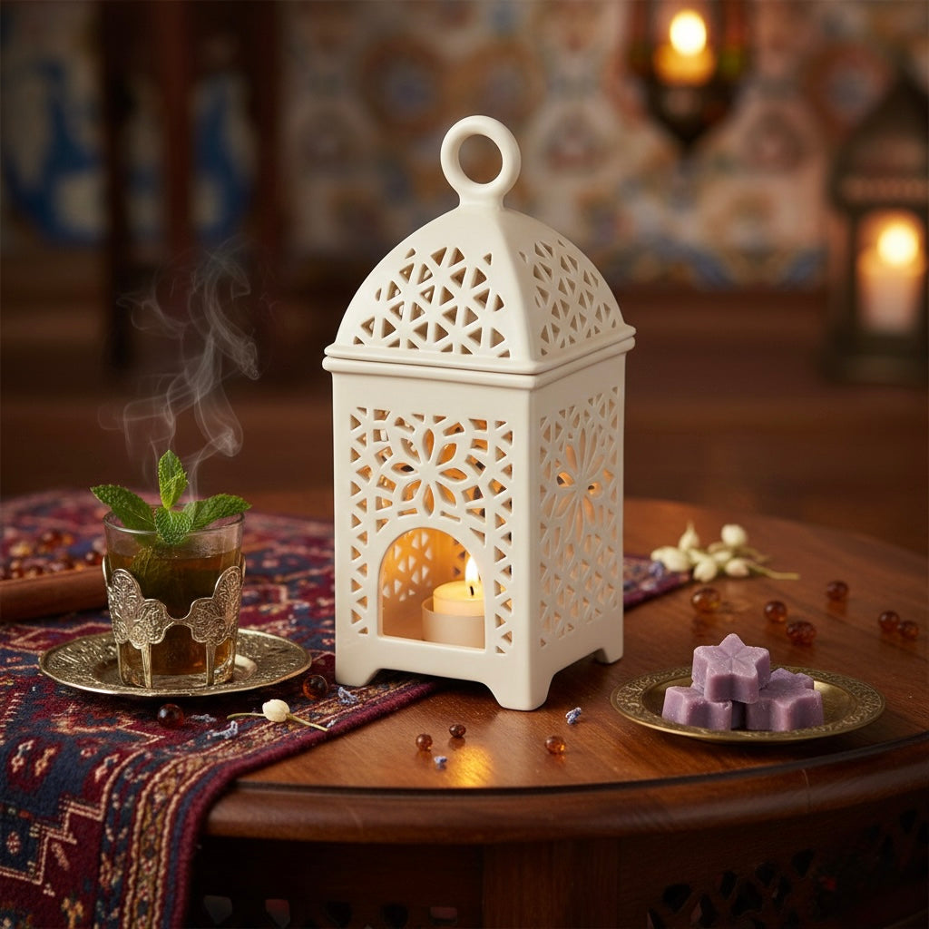 Brûleur à fondants “Lanterne Lumière d'Orient” – Sérénité Royale - PRÉCOMMANDE